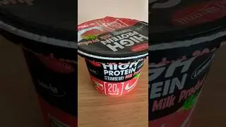 High protein strawberry milk product Milbona Lidl low-fat #protein