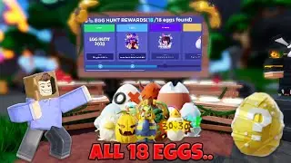 How To Get ALL 18 Eggs In Egghunt + SECRET EASTER EGG.. (Roblox Bedwars)