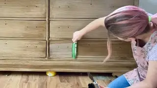 POTTERY BARN FAUX WOOD FINISH | EASY beginner Furniture Flip