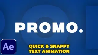 Snappy Text Animation Tutorial in After Effects | Typography Tutorial