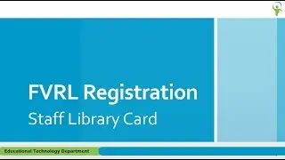 FVRL Staff Registration