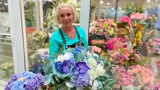 Морской букет на каркасе. Обучение флористике