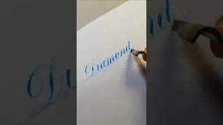 Copperplate Calligraphy | Diamond blue ink