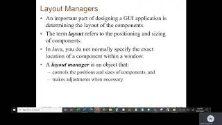 Java II   Chapter 17   Class 4   Part 1   FlowLayout and BorderLayout