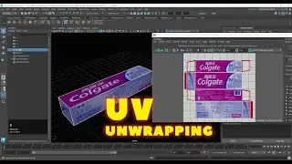 Colgate Box UV Mapping - Maya 2023 UVs Unwrapping Tutorial