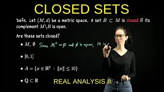 Closed sets in a metric space, Real Analysis II
