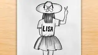 BLACKPINK Lisa Drawing Easy for Beginners / Blackpink Drawing Tutorial / Blink Pencil Sketch