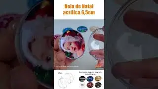 BOLA de NATAL ACRÍLICA 6,5cm para FOTO OU SUBLIMAÇÃO | PD BRINDES