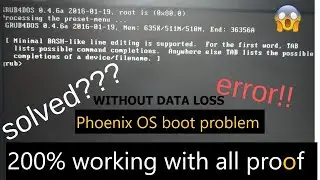 Phoenix OS (boot problem) finally solved| with all PROOF 200% | working in Hindi | WITHOUT DATA LOSS
