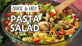 Quick & Easy Pasta Salad {Vegetarian Recipe}