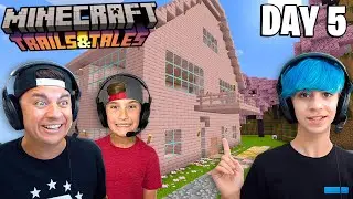 🔴LIVE - Finishing our SMP House Minecraft 1.20 Trails & Tales (Day 5)