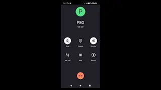Cubot P80 incoming call (Screen Video)