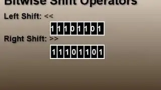 C plus plus Console Lesson 53   Bitwise Shift Operators