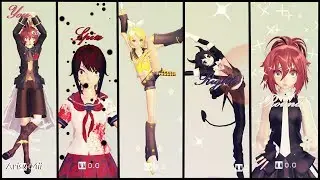 -MMD x FANDOMS- You Spin Me Right Round