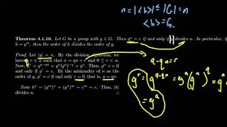 The Order of Subgroups of a Cyclic Group