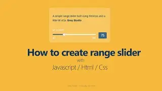 range slider with animation using html and css