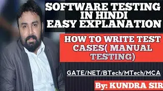 How to write Test Cases, Manual Testing