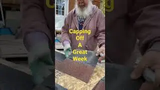 Preparing shingles for the ridge cap on my #diy #shed #homestead