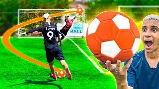 TESTEI O MINI GOLEIRO COM A BOLA DE SUPER CURVAS
