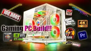 100,000$ AMD Ultimate Gaming PC Build With RTX 4060 ️🔥Gaming Test Ryzen 7 + RTX 4060⚡😱