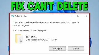 How to fix The action cannot be completed because the file is open in another program