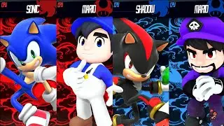 SMG4 & Sonic VS SMG3 & Shadow - Requested Smash Battle