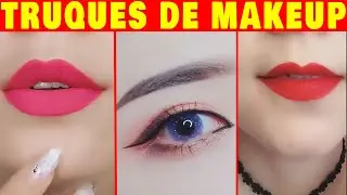 MAQUIAGEM: INCRÍVEL DELINEADO FACIL DE FAZER - TUTORIAL DE SOBRANCELHA E BATOM PAR LABIOS PREFEITOS