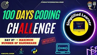 Day #27 |  Program to calculate Maximum number of Handshakes | Important Interview Question