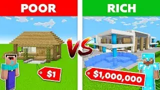 Minecraft NOOB vs. PRO : $1 HOUSE vs $1,000,000 HOUSE in Minecraft / 100% trolling