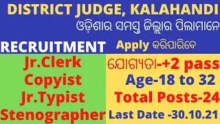 Junior clerk Recruitment-2021 Full Details । Latest jobs notification । Odisha Junior Clerk vacancy।