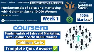 Fundamentals of Sales and Marketing, with Goldman Sachs 10,000 Women | Coursera | All Quiz Answers