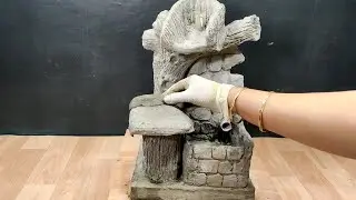 Cemented mini waterfall fountain water fountain
