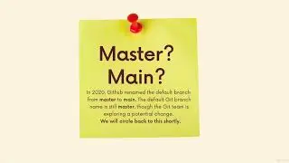 The Master Branch Or Is It Main