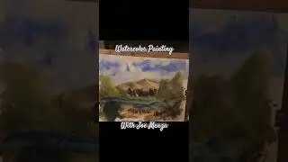 Loose Watercolor painting might help with stress & anxiety give it a try #loosepainting