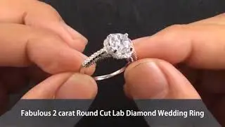 Fabulous 2 carat Round Cut Lab Diamond Wedding Ring