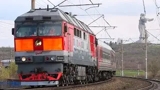 ТЭП70-0343 с Пассажирским поездом 001Ж Волгоград - Москва
