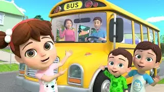 Wheels On The Bus Song +More Newborn Nursery Rhymes & Kids Songs