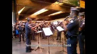 Corpo Musical PMESP no Terminal Rodoviário Tietê