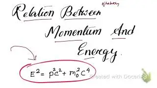 Relation Between relativistic momentum and energy