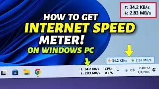 How to GET Live internet Speed Meter on Windows PC (CPU, RAM & Network Usage)