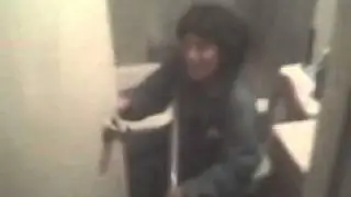Woman on toilet