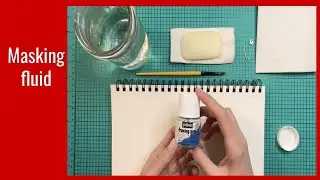 Masking fluid application and brush care.