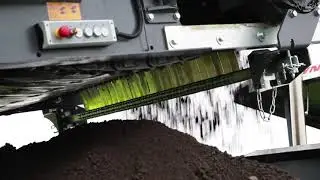 Работа скребкового очистителя ленты на перегружателях Dynapac MF2500CS