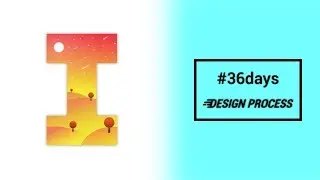 #36DaysOfType: Letter I | Design Process | Logo in Inkscape | Vector Landscape Scenery