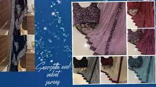 Georgette and diamond saree collection