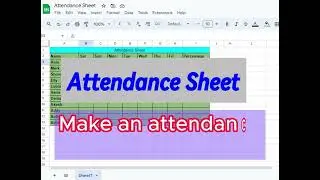 Attendance Sheet in Excel using checkbox, Easiest way to create attendance sheet in Google sheet.