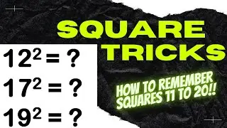 How to Teach the kids to square the Numbers Fast | Square Tricks | 