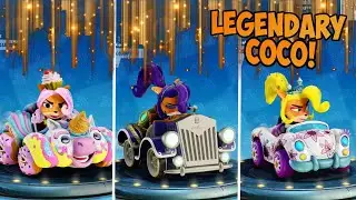 COCO LEGENDARY SKIN SHOWCASE! | Crash Team Racing Nitro Fueled