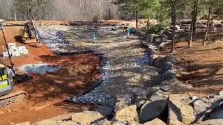 Natural pond, you can swim in.