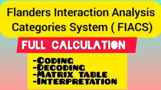 Flanders interaction Analysis Categories System (FIACS) Calculation/ coding- decoding, matrix table